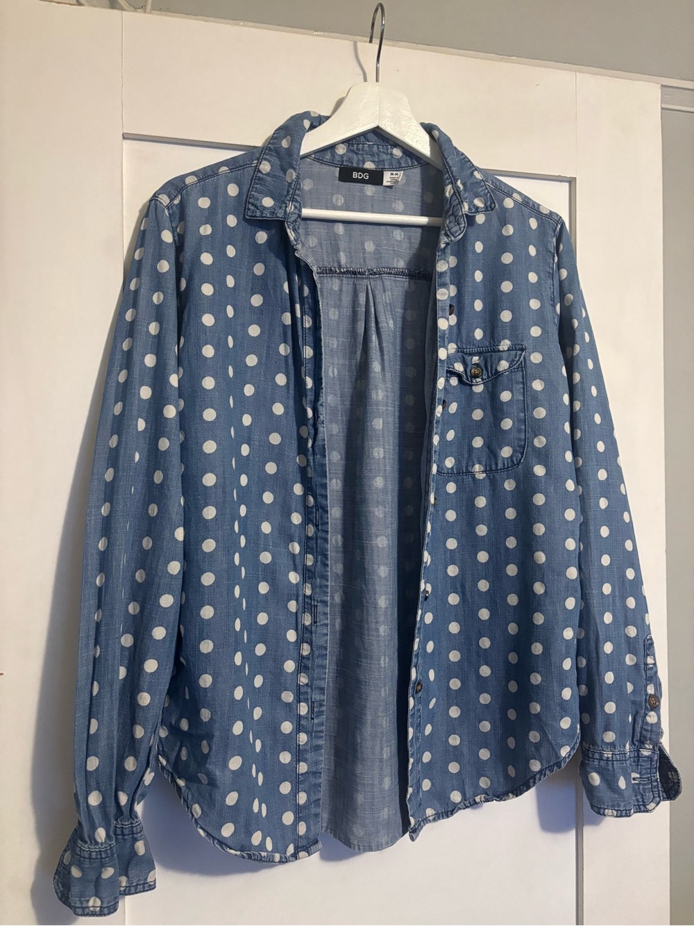 BDG | Polka Dot Chambray Button-Down Shirt